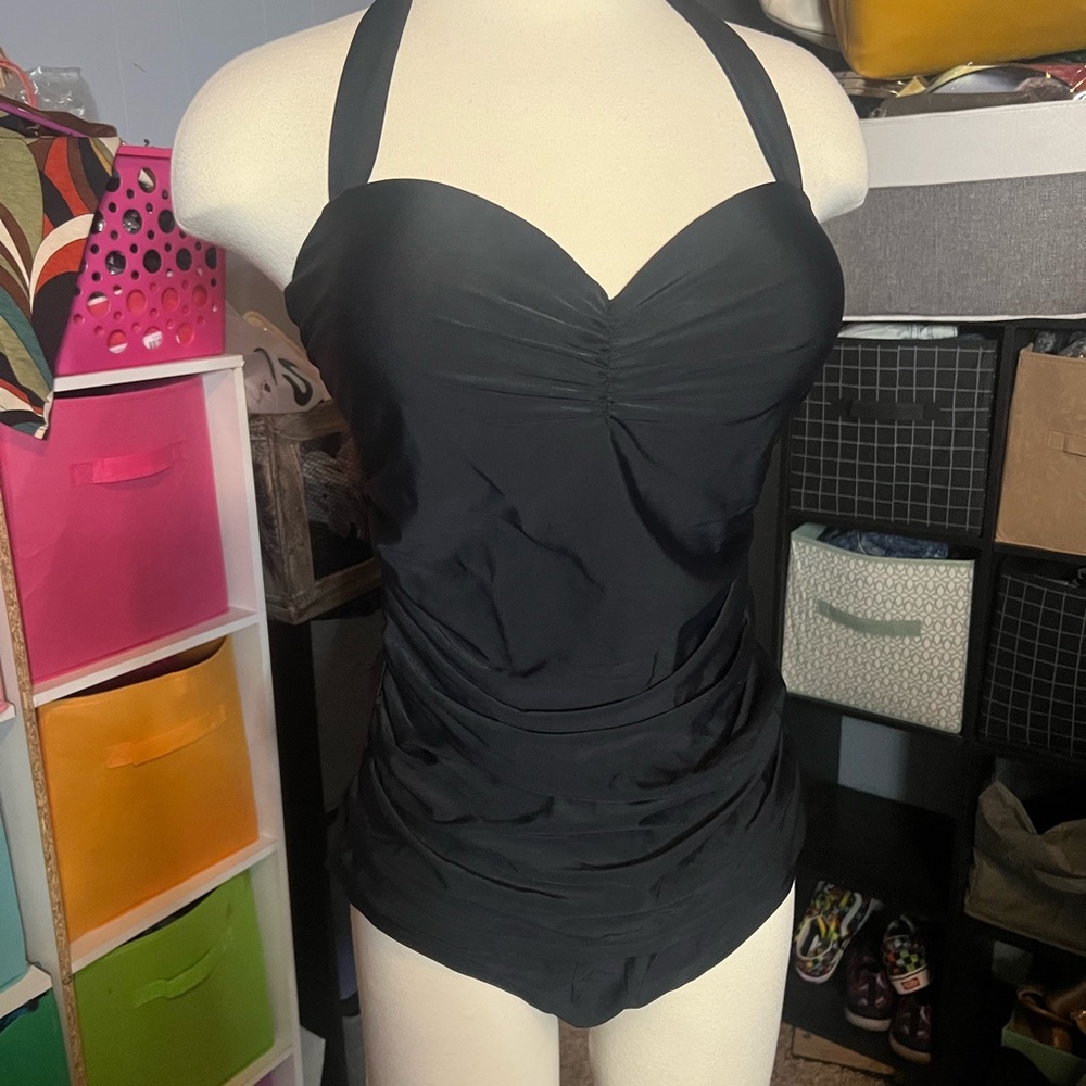 Elegant Black One-Piece Swimsuit
